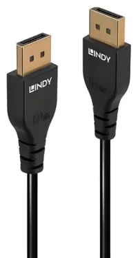 Lindy Slim DisplayPort 1.4 čierna / Prípojný kábel / DisplayPort - DisplayPort / 2 m / 8K / 144 Hz (36462)