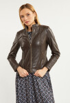 Bunda Monnari Biker Jacket With Stand-Up Collar Brown 36