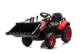 Mamido Detský elektrický traktor s radlicou a prívesom červený