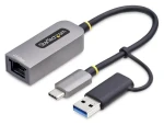 StarTech adaptér USB-C na Ethernet šedá (U2GA-USB-C-ETHERNET) / Sieťový adaptér / 5 Gbps / USB-A redukcia / 15 cm (U2GA-USB-C-ETHERNET)