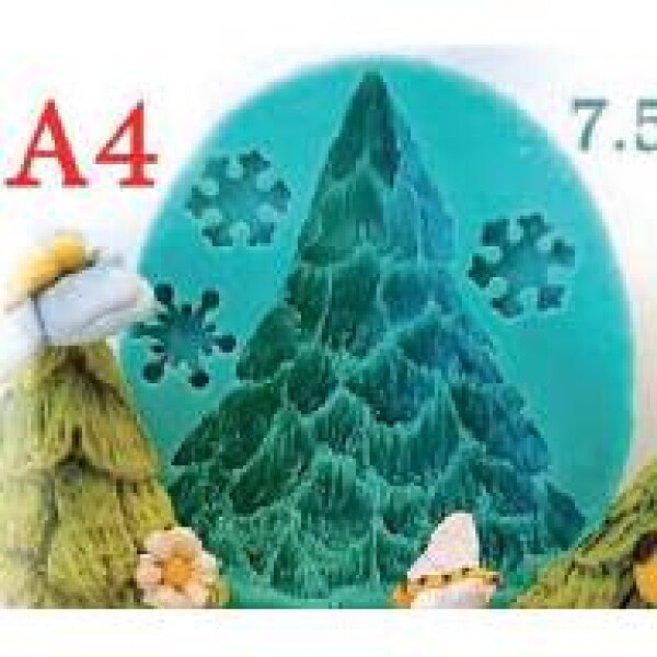 Silikónová forma stromček a vločky, 5 × 6,5 cm - Galias Moulds - Galias Moulds