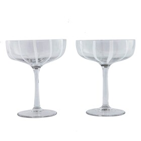 OYOY Pohár na šampanské Mizu Glass Clear 230 ml - set 2 ks