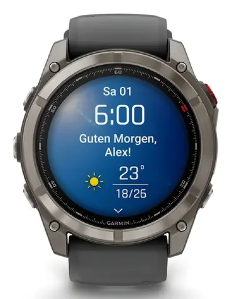 Garmin Fenix 8 Pre 51mm titánová, čierny remienok / Chytré hodinky / GPS / 1.4 "AMOLED / BT / WiFi / vodeodolné (010-03199-11)