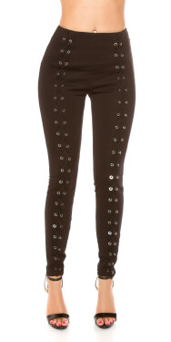 Sexy KouCla highwaist Treggings with lacing black