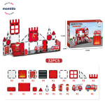 Mamido Mamido Magnetická stavebnica hasiči 32 dielov, 2x hasičské auto, hasič
