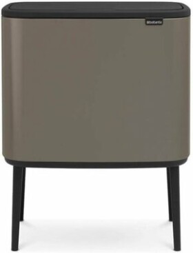 Brabantia Bo Touch Odpadkový kôš na triedený odpad 11 + 23 L platinová / 54 x 68 x 31.5 cm (316142)