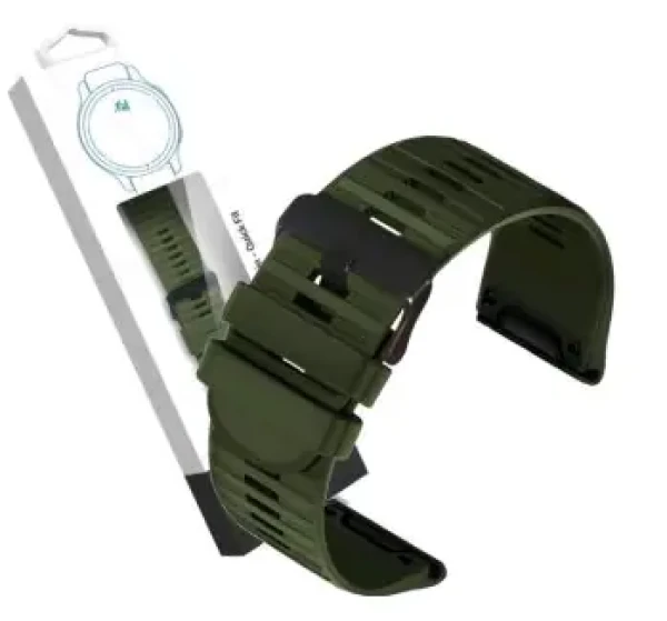 RhinoTech Náhradný remienok pre Garmin QuickFit outdoor 26mm zelená / silikónový (RTSS-019-NG)