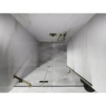 MEXEN/S - Lunar sprchové dvere krídlové ľavé 115, transparent, zlatá 834-115-000-50-00-L