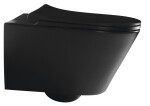 SAPHO - AVVA CLEANWASH závesná WC misa s bidet. spŕškou, Rimless, 35,5x53cm, čierna mat 100312-110