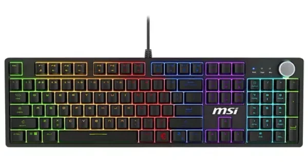 MSI Forge GK320 čierna / Herná klávesnica / mechanická / Red switch / podsvietenie / US layout (S11-04CE203-HH9)