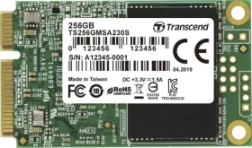 Transcend MSA230S 256GB/mSATA/RW: 530/400 MBps/ IOPS: 45K/70K/MTBF 1.0mh/3y (TS256GMSA230S)