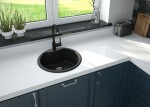 DEANTE DEANTE - Solis grafit - Granitový drez vrátane batérie, 1 - bowl ZRSB2803