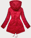 Červeno-hnědá oboustranná dámská bunda (W556-1) Barva: odcienie czerwieni, Velikost: