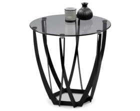 Stolík Maya, 50 cm, šedé sklo%