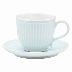 GREEN GATE Šálka s tanierikom Alice Pale Blue 200 ml