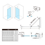 POLYSAN - ESCA GOLD MATT jednodielna sprchová zástena na inštaláciu k stene, dymové matné sklo, 900 ES1490-04