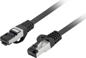 Lanberg CAT8.1 čierna / Patch kábel / S/FTP / 0,25 m / LSZH (PCF8-10CU-0025-BK)