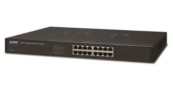 Planet GSW-1601 / Prepínač / 16x 10/100/1000 Mbps / rackový / bez ventilátora (GSW-1601)