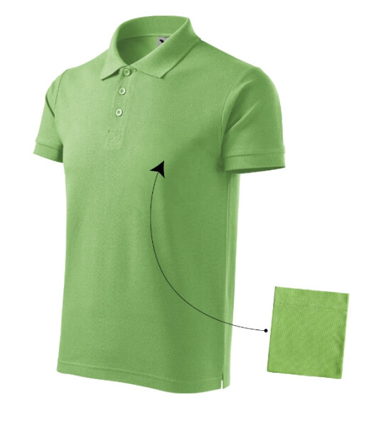Bavlnené polo tričko pánske trávovo zelené 2XL