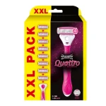 Wilkinson Quattro for Women holiaci strojček + 8 náhradných hlavíc (WDS031)