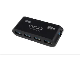 LogiLink UA0170 čierna / USB hub / 4X USB-A 3.0 / 5 Gbit / s / napájací adaptér (UA0170)