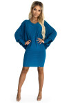 Dámske netopierie šaty 402-3 tyrkysové - Numoco XXL/XXXL