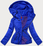 Světle modrá prošívaná dámská bunda pro přechodné období model 15890429 LHD Barva: odcienie niebieskiego, Velikost: