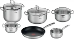 Tefal Duetto+ G732SA55 sada nerezového riadu 10 ks / 4x hrniec / 4x pokrievka / 1x rajnica / 1x panvica (G732SA55)