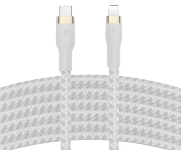 Belkin CAA011bt1MWH biela / Kábel USB-C na Lightning / 1 m / 15W / MFi (CAA011BT1MWH)