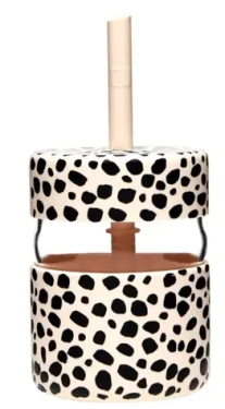 Neon Kactus Detský pohár so slamkou 230 ml leopard (NKG0814)