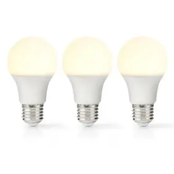Nedis LED žiarovka E27 / A60 / 11 W / 1055 lm / 2700 K / Teplá biela / Retro štýl / Matné / 3 ks (LBE27A603P3)
