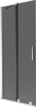 MEXEN/S - Velár dvojkrídlová posuvná vaňová zástena 85 x 150, grafit, chróm 896-085-000-41-01