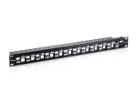 Equip 19" FTP čierna / Patch panel / 24x Keystone / 1U / LSA-110 (769324)