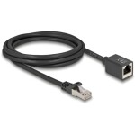 Delock 90309 RJ45 sieťové káble, prepojovacie káble CAT 6A S/FTP 2.00 m čierna tienený 1 ks; 90309
