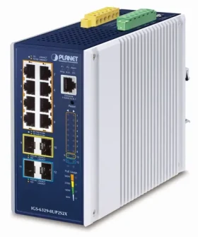 Planet IGS-6329-8UP2S4X / Switch priemyselný / L3 / 8x 1Gb RJ-45 / 2x 2.5Gb SFP / 2x 10Gb SFP+ / PoE 802.3bt 360W (IGS-6329-8UP2S2X)