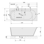 POLYSAN - SUSSI R rohová stojaca vaňa, liaty mramor 160x70x49,5cm, biela 90191R