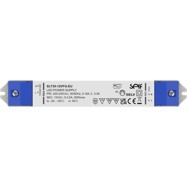 Self Electronics SLT30-12VFG-EU napájací zdroj pre LED 30.0 W; SLT30-12VFG-EU