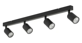 TK Lighting Top čierna / Bodové svietidlo / 4X GU10 / max. 10W (6177)