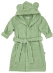 EKO Župan bavlnený s kapucňou a uškami Olive green veľ. 104-110