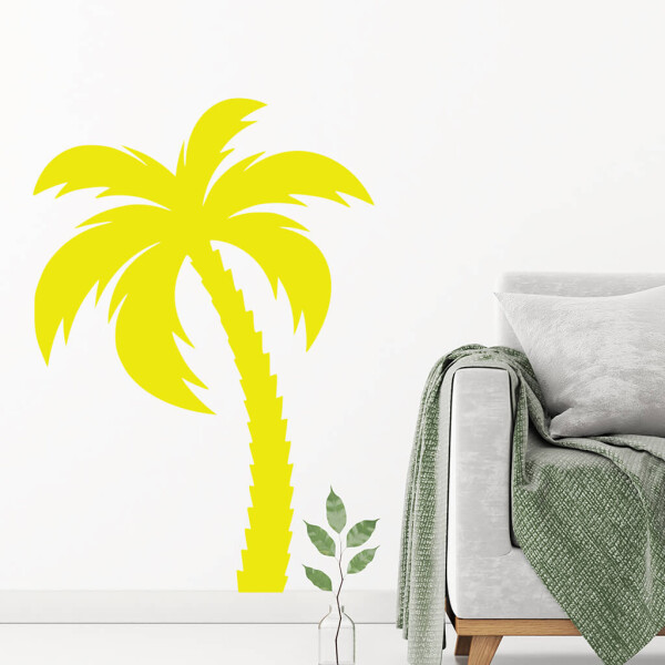 Veselá Stena Samolepka Palma Farba: žlutá, Veľkosť: 60 x 41 cm