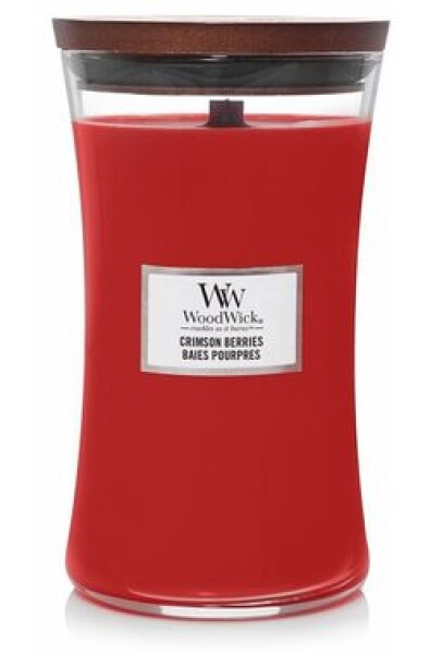 Woodwick Crimson Berries 609g - váza veľká / doba horenia: až 120h (5038581054889)