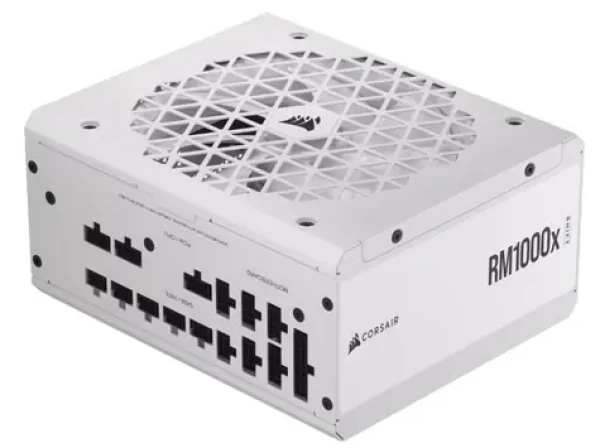 Corsair RM1000x biela / 1000W / 80PLUS Gold / Plne modulárne / 140 mm / Aktívne PFC (CP-9020275-EU)