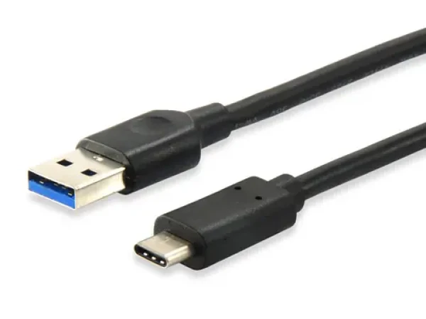 Equip čierna / Kábel / USB-A - USB-C / USB 3.2 Gen 1 / 5 Gbit / s / 3A / 0,5 m (128345)