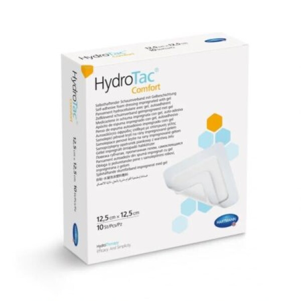 HYDROTAC Krytie na rany penové hydropolymérové impregnované gélom, 12,5 x 12,5 cm 10 ks
