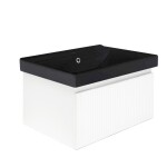 Kúpeľňová skrinka s umývadlom SAT Evolution 58x30x45 cm biela mat SATEVO60WMU1MB SATEVO60WMU1MB