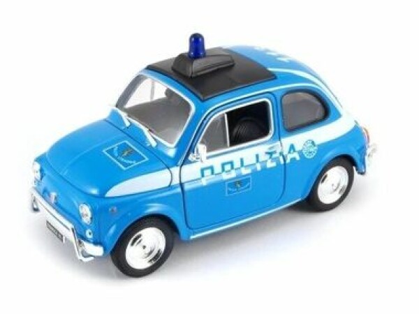 Welly Fiat Nuova 500 Polizia modrá