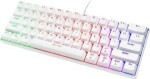 Deltaco Mini mechaninė klaviatūra DELTACO GAMING Baltas LINE 60% US išdėstymas, RGB, raudoni jungikliai, balta / GAM-075-W-US