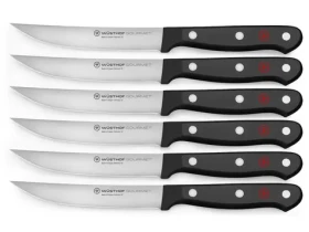 Wüsthof GOURMET Sada 6 nožov na steak 12 cm / chróm-molybdén-vanádiová oceľ (1125060601)
