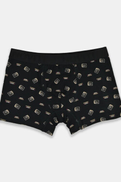 PRÉMIOVÉ PÁNSKE VZOROVANÉ BOXERKY BB006 černá XL