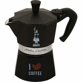 Bialetti MOKA Express I love coffee moka kanvička na 3 šálky 150 ml čierna (8006363034845)